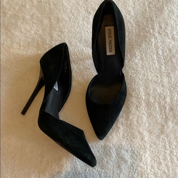 Steve Madden Varcityy Heel Black Suede - Picture 5 of 6